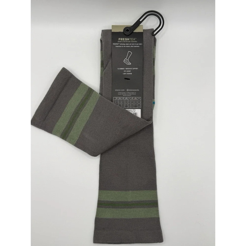 Stance Kaden Recovery Compression OTC Socks Grey Green M A745D25KAD Mens 6-8.5